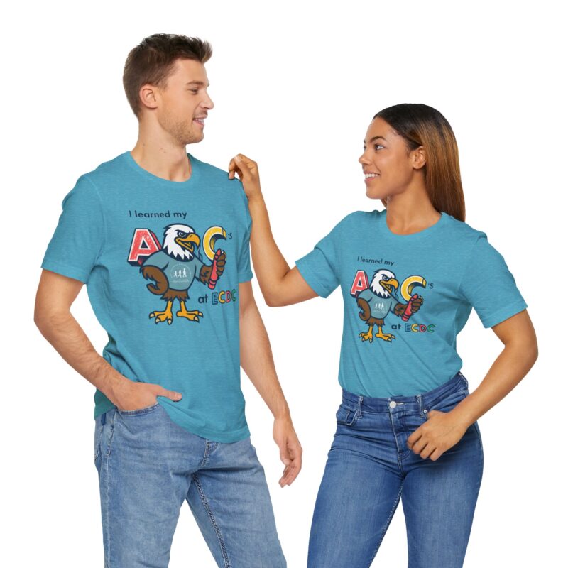 I Learned My ABCs at ECDC Adult Soft Tee - Image 25
