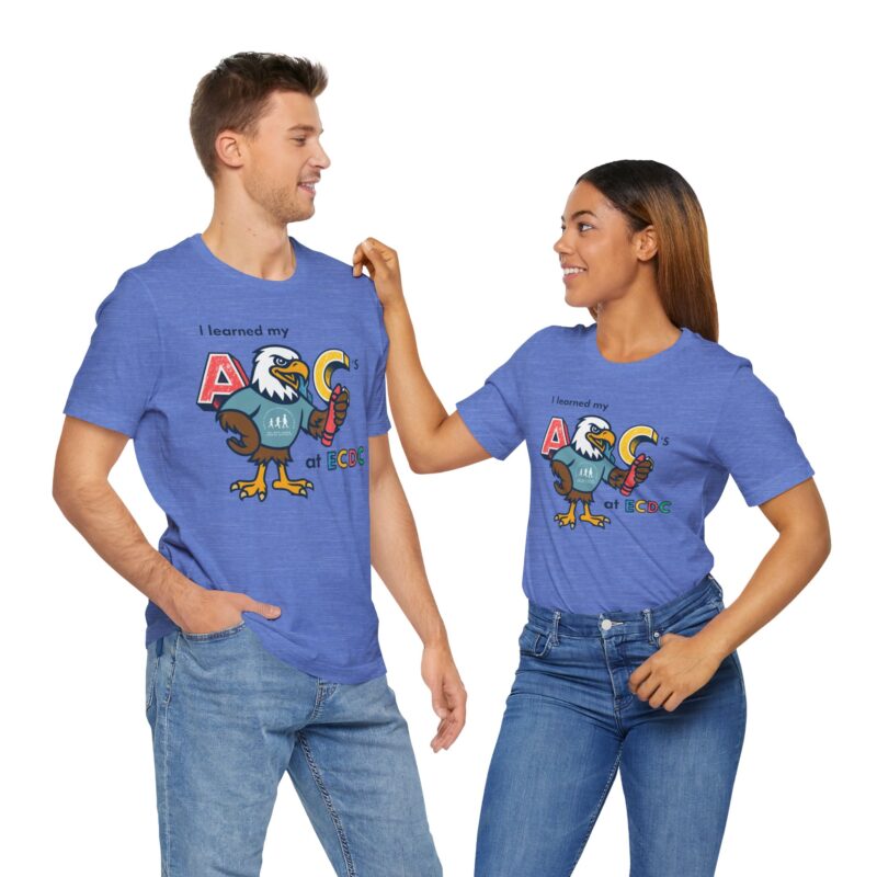 I Learned My ABCs at ECDC Adult Soft Tee - Image 3