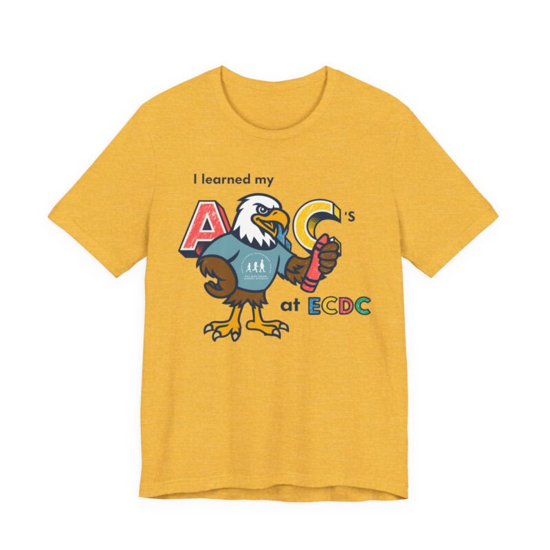 I Learned My ABCs at ECDC Adult Soft Tee - Image 36